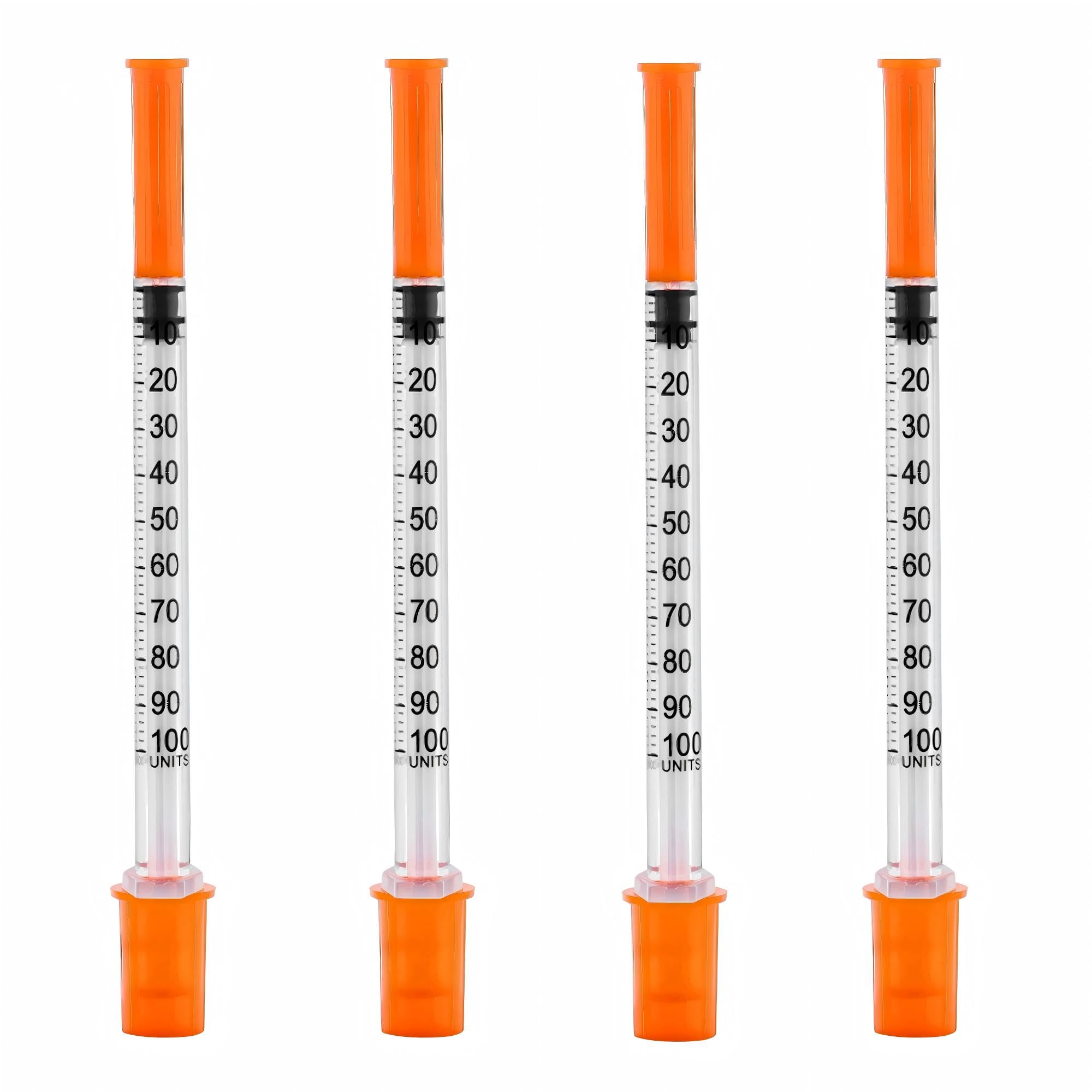100pcak 1ml/cc Syringes 31G 5/16" (8mm) U-100 , Disposable Syringe, Lab Supplies, Individual Wrapped.