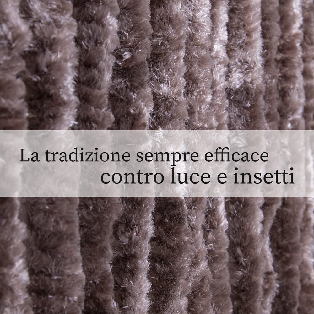 VERDELOOK Cortina de sol Chenilla 100x220 cm, marrón ,hilos: 23