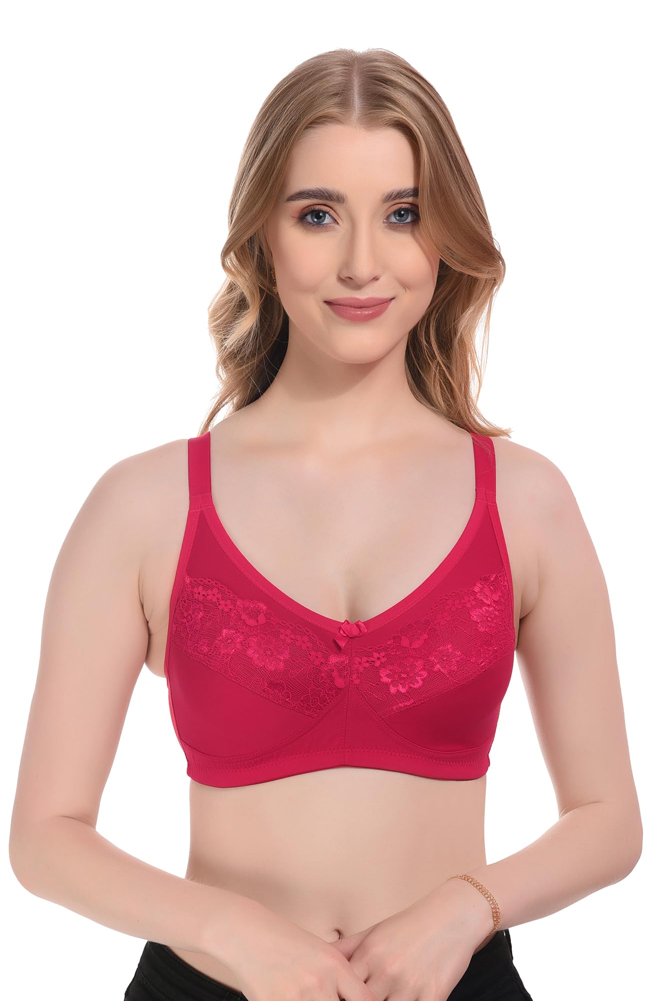 elina Women's Full Coverage Cotton Hosiery Net Bra (Zena)-picture-28