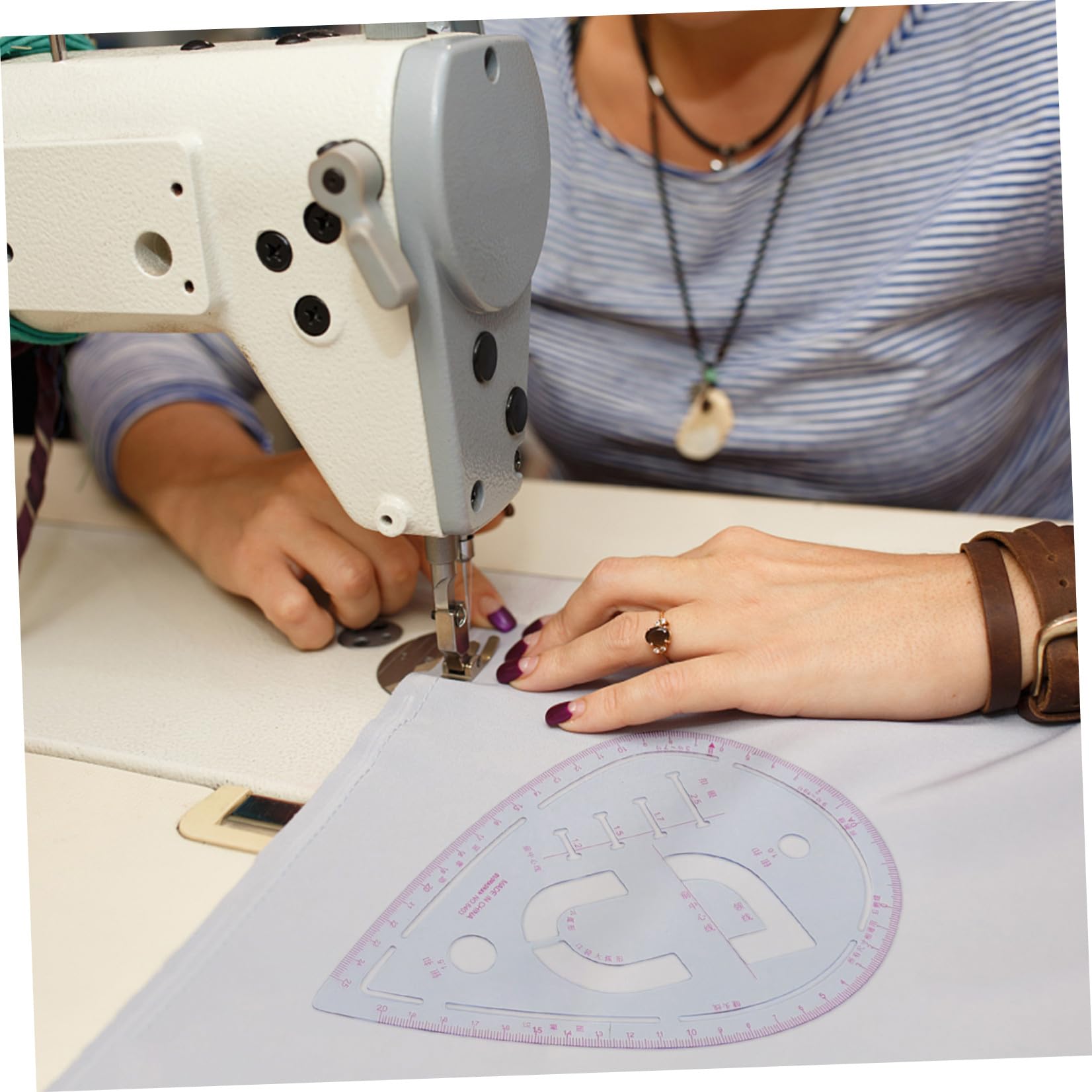 Kit de Regla de Costura Multifuncional de Precisión para Corte y Patronaje Material Pet y 6 Piezas Adecuado para Confección de Ropa y Sastrería