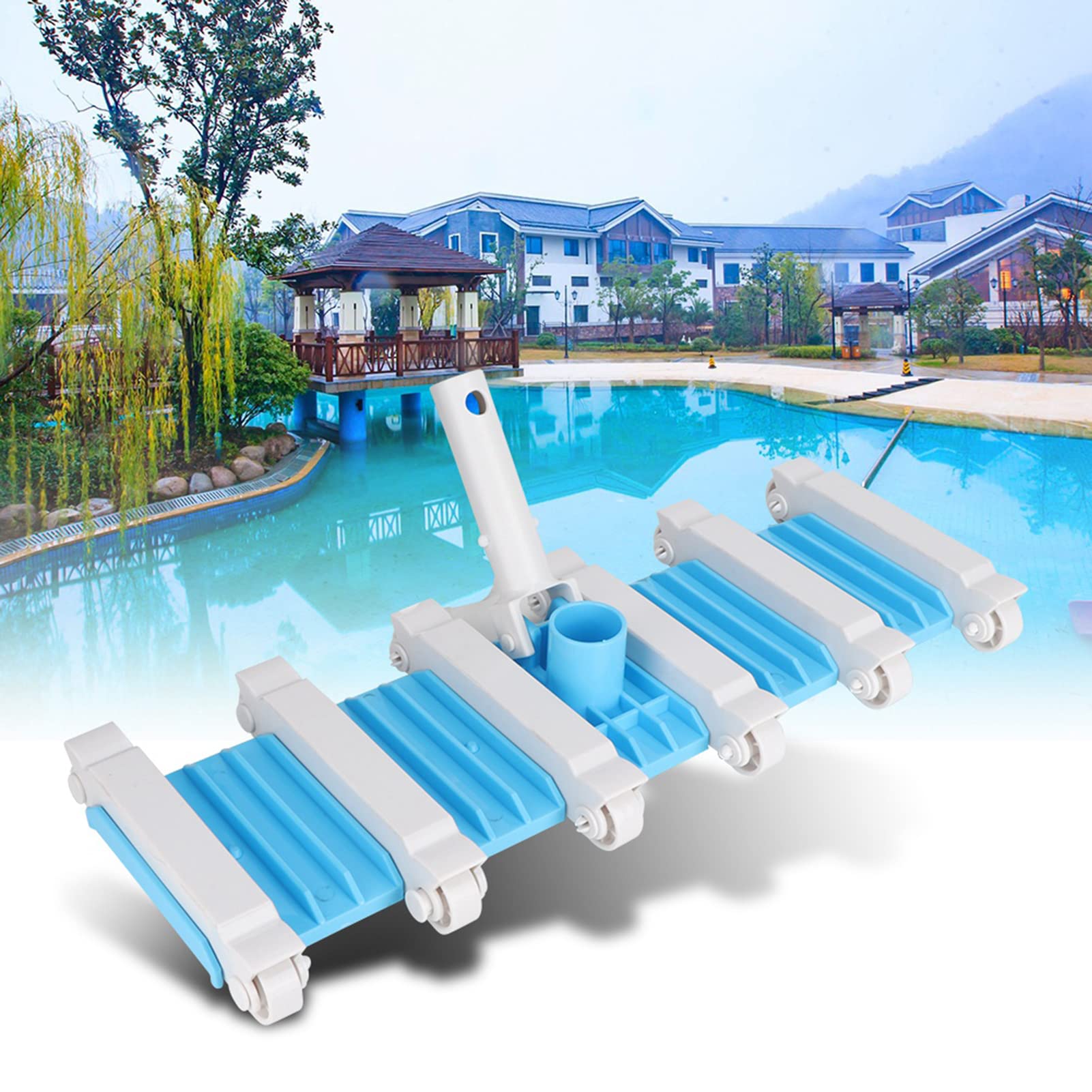 Universal Swimming Pool Cleaner, Pool Vacuum Swimming Pool Tool,Heavy Duty Pool Vacuum Fish Pond Pool Brushes,Ponds Maintenance Kits for Ground