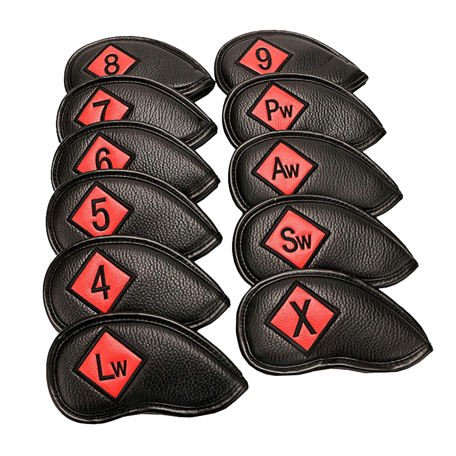 Amagogo 11Pack Golf Cover Schlägerhaube Universal Wasserdichter, Kratzfester Ärmelschutz mit Dickem