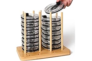 Extra Thick Bamboo Cup Holder: Keep Your Lids Well-Organized