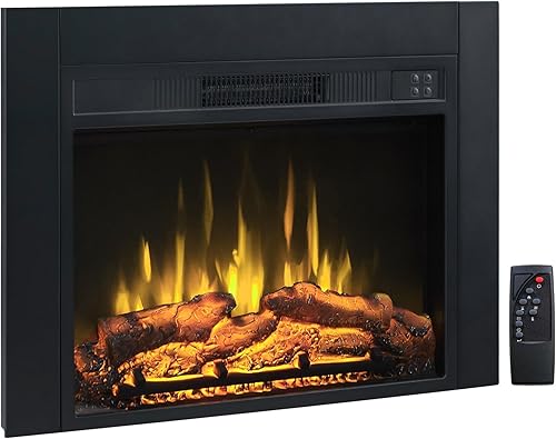 Efiretric® Adam - Inserto de chimenea eléctrica con kit de moldura frontal, 23 pulgadas de ancho x 17 pulgadas de alto (EF447) con kit de moldura
