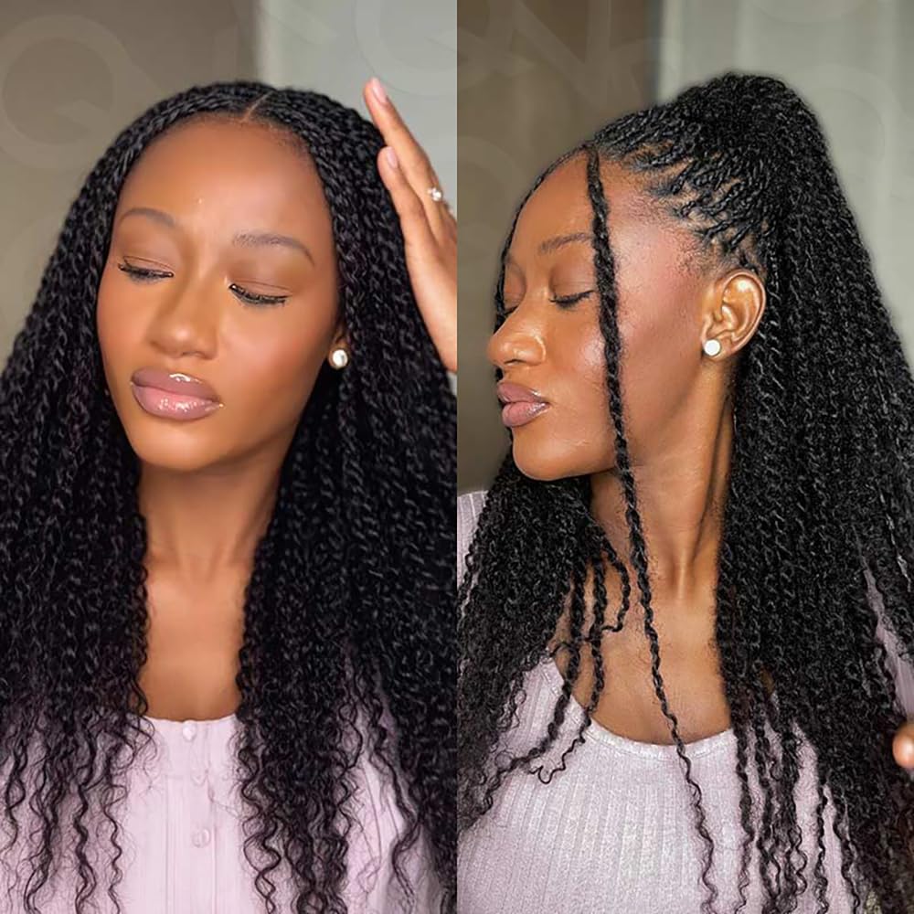 QVR Afro Kinkys Bulk Human Hair for Dreadlock Extensions Repair Locs 20 inch Natural Black Color - Image 4