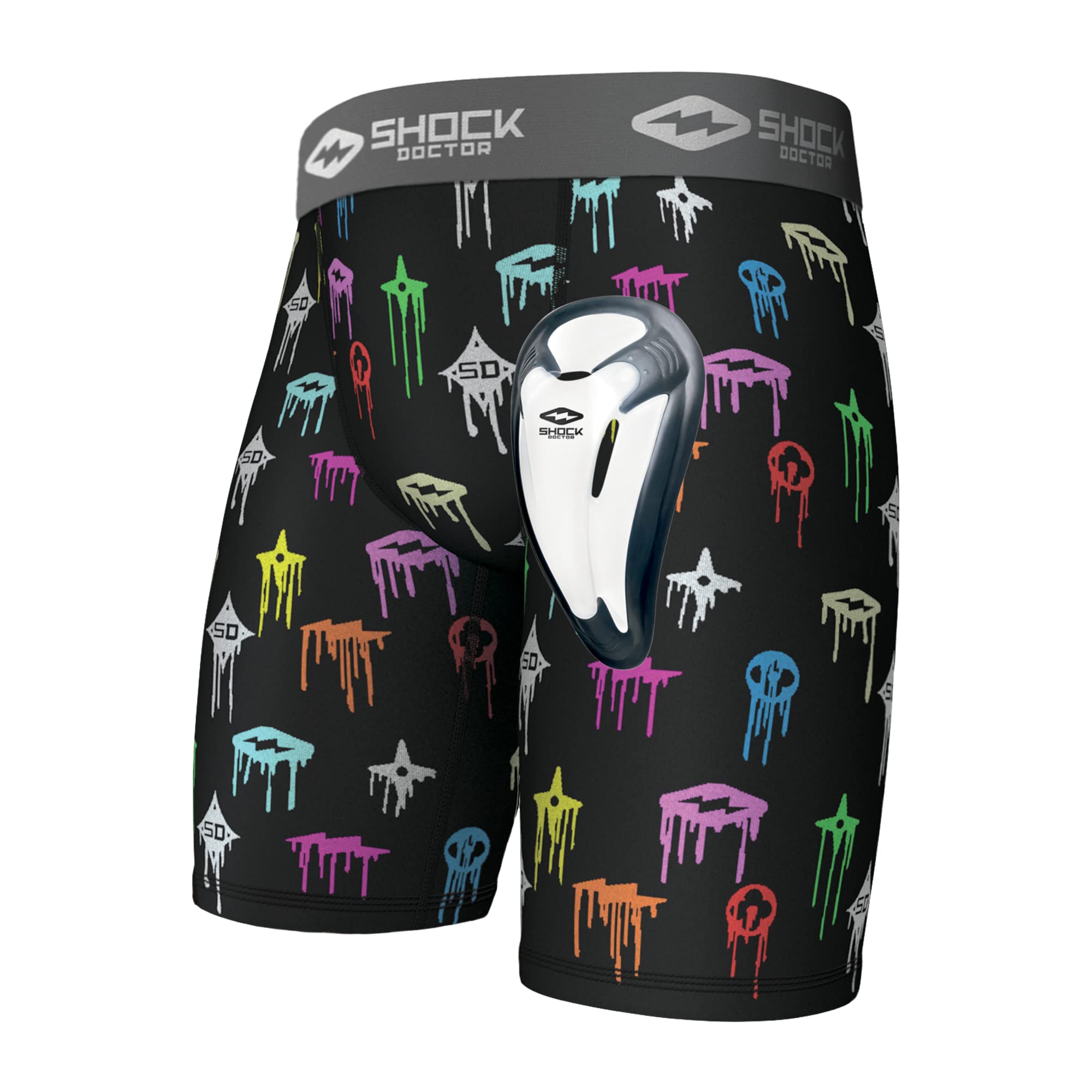 ‎Shock Doctor Compression Short Underwear for Men with BioFlex Cup. Athletic Support