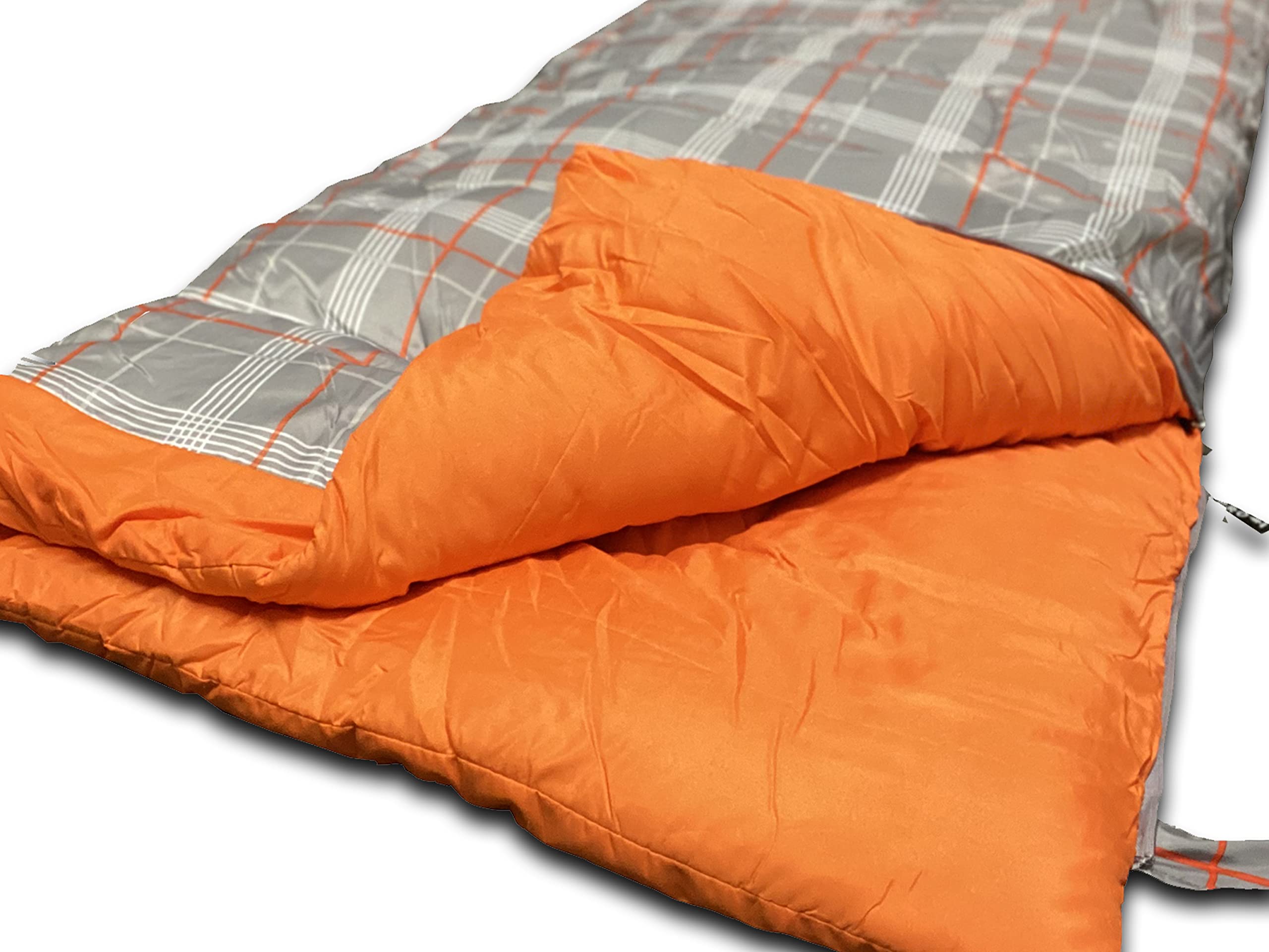 OLPro Hush Schlafsack, grau/orange, 190 x 75 cm