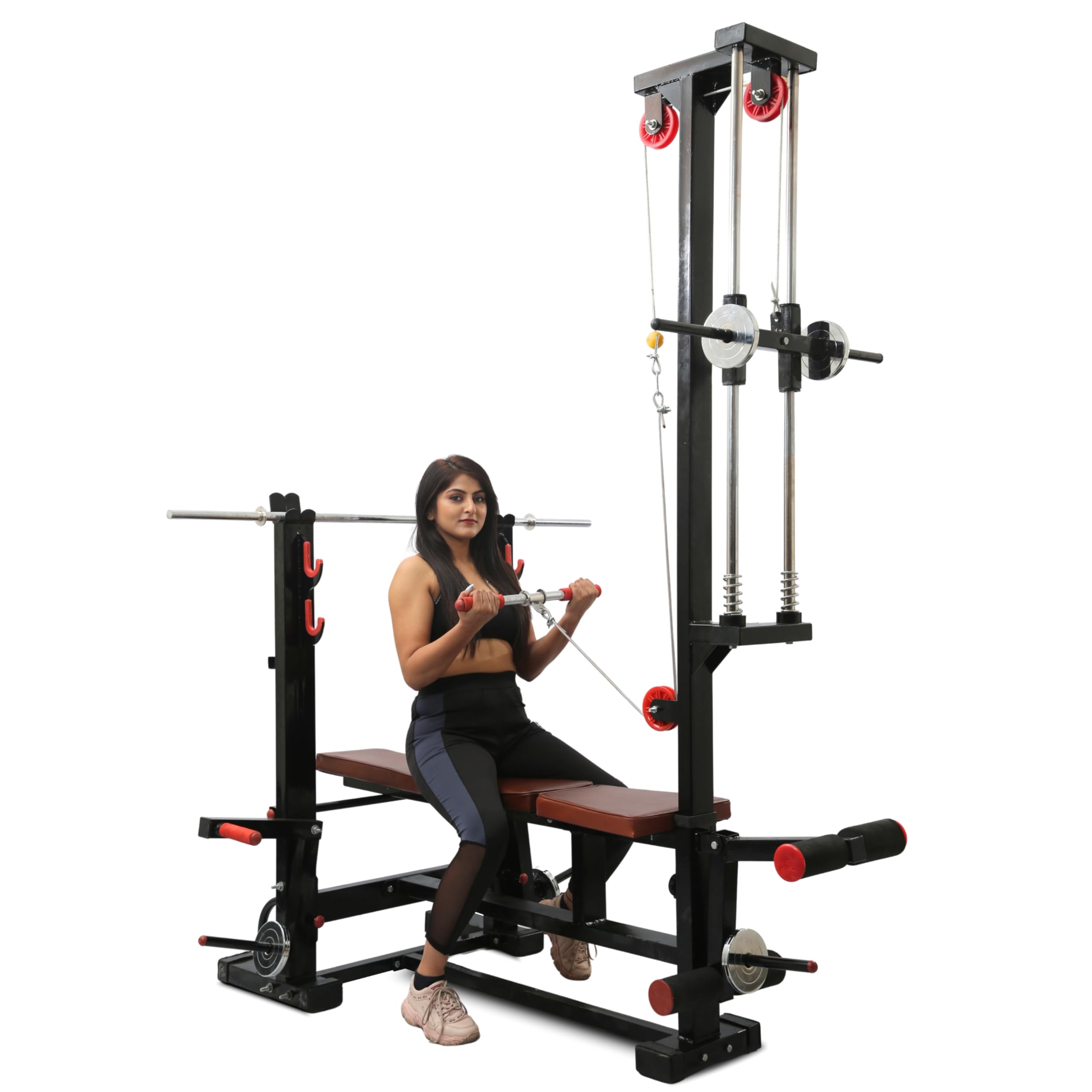 Home Gym Bench Titan X Pro – 20-in-1 Multifunction Workout Bench with LAT Pulldown System, J-Hook & Full Body Home Gym Setup | Heavy-Duty Steel Frame | Max Loading Capacity 450KG-image-20