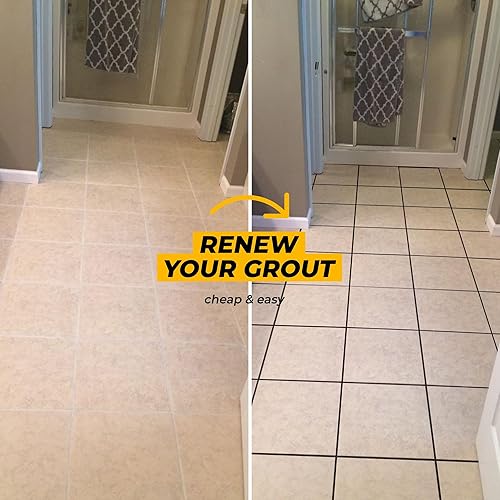 Miniatura 2 de PentaUSA Tile Grout - Lechada para Azulejos de 13.4 oz, Tubo Relleno de Lechada Negra que Repara y Renueva, Kit de Reparación de Lechada de Secado