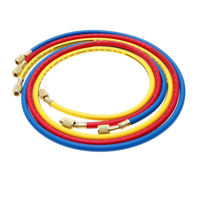 Kit de Mangueiras para Manifold de Ar-Condicionado 152,4 cm com Rosca SAE 1/4 pol. HZ-MONSTAR