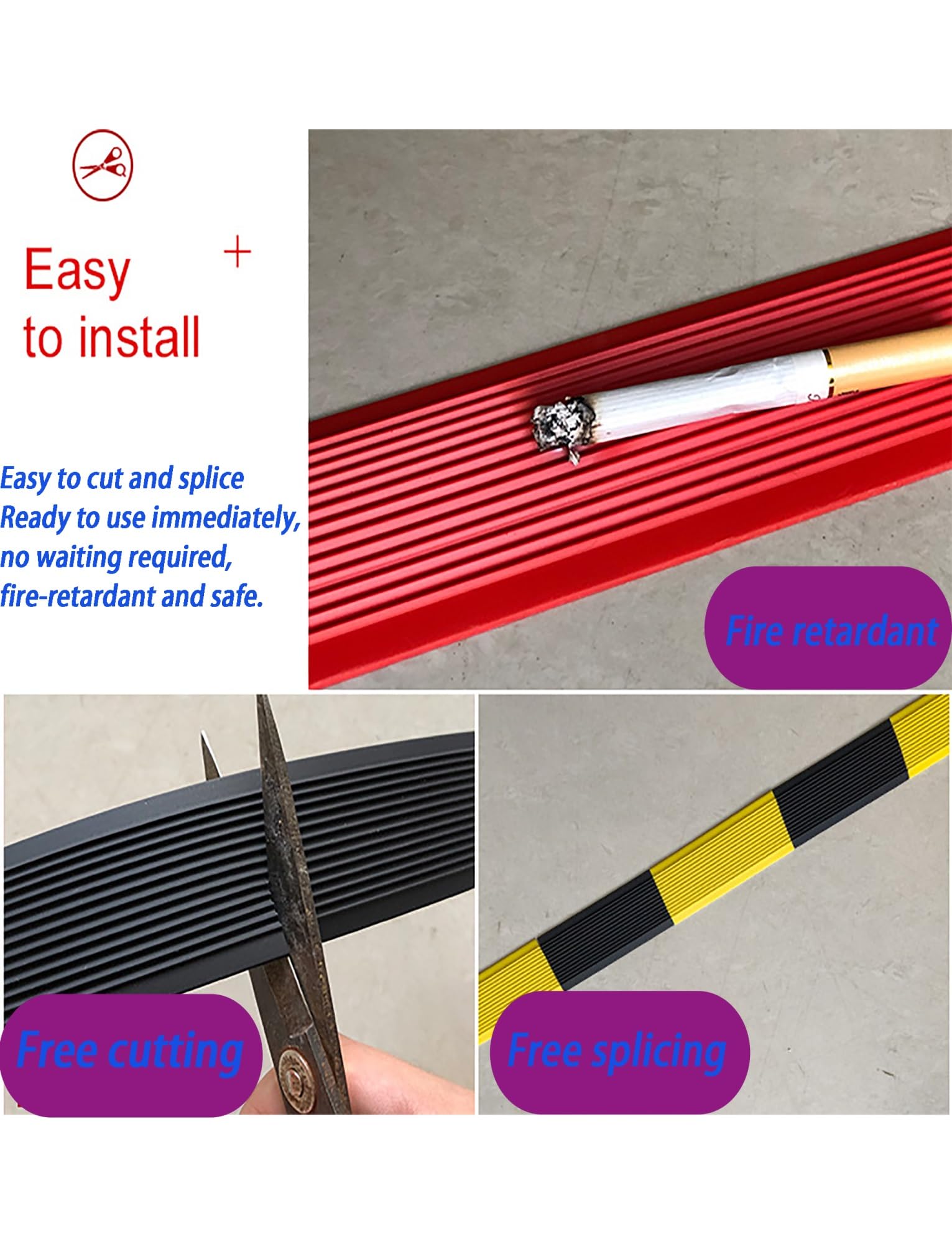 Cinta de tracción, autoadhesiva, antideslizante, PVC, antideslizante, para escaleras, tiras de seguridad impermeables para escalones, rampas y suelos, 7.9 pulgadas de ancho, 3 m de longitud
