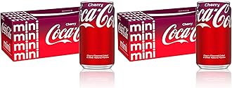 Coca-Cola Cherry Soda Soda Soft Drink Mini Cans, 7.5 fl oz, 20 Pack