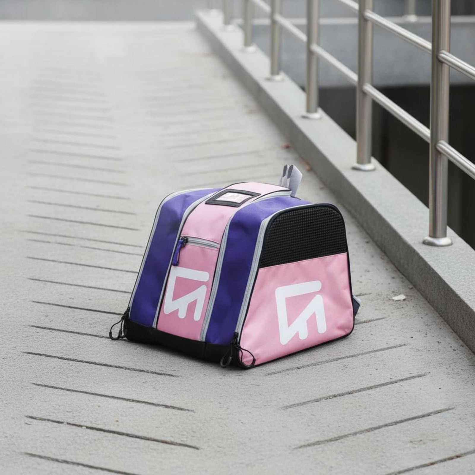Borsa Porta Pattini Ghiaccio Doppi Spallacci Borsa da Pattinaggio con Tracolla Grande Capacità Accessorio Sportivo per Allenamento, Gara
