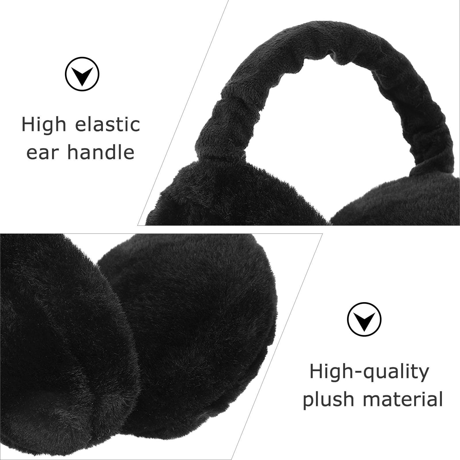 BESTonZON Orejeras de Invierno Cálidas y Plegables de Poliéster para Mujer y Hombre, Pack de 2 Piezas, Protección Viento y Frío