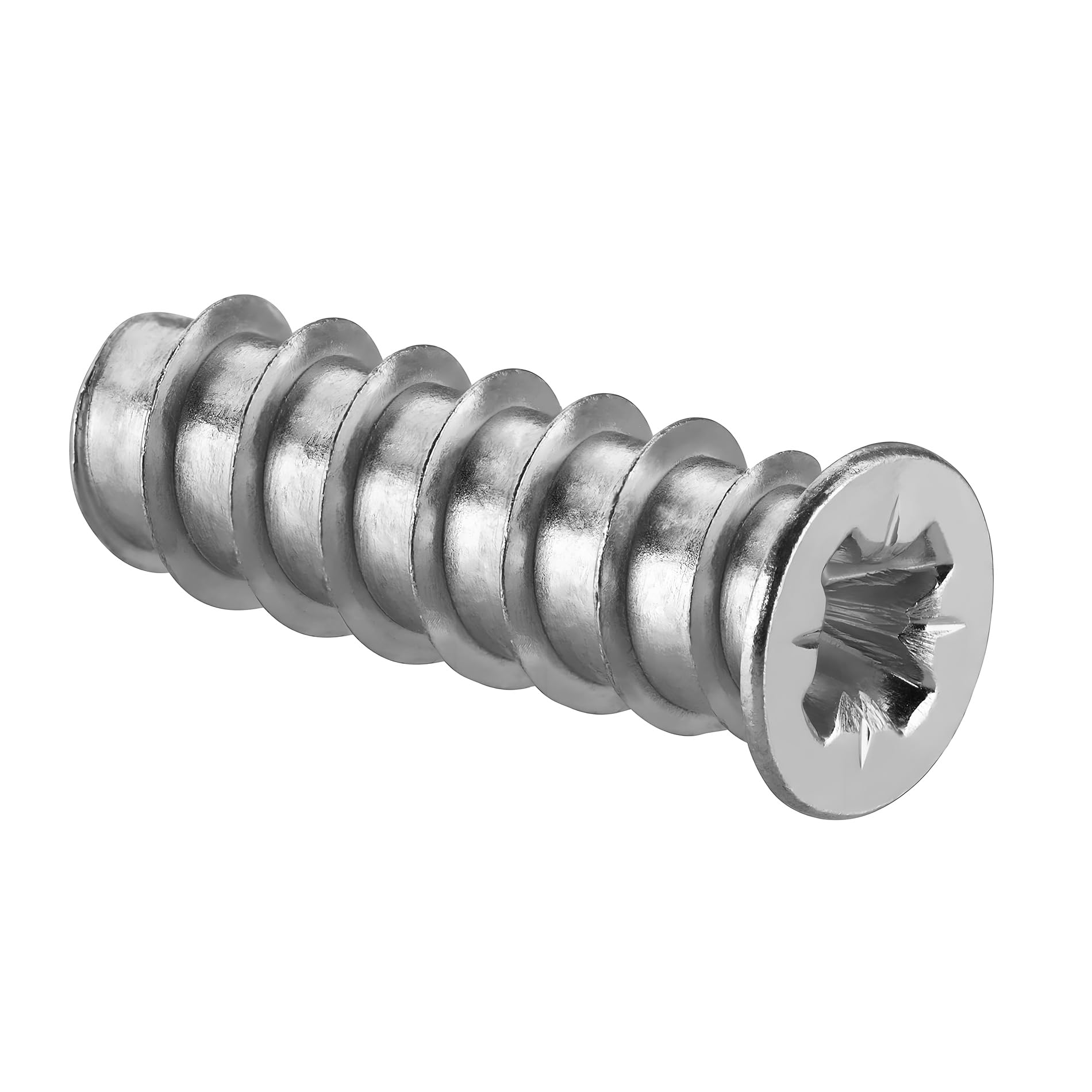 LIKERAINY Steel Euro Screws 6.3 x 16 mm Varianta Furniture Fasteners with Full Threaded Bore Diameter 5mm Special Fixing Screw for Pull-Out Drawer Runners Connecting Screw for Wood 100 Pcs