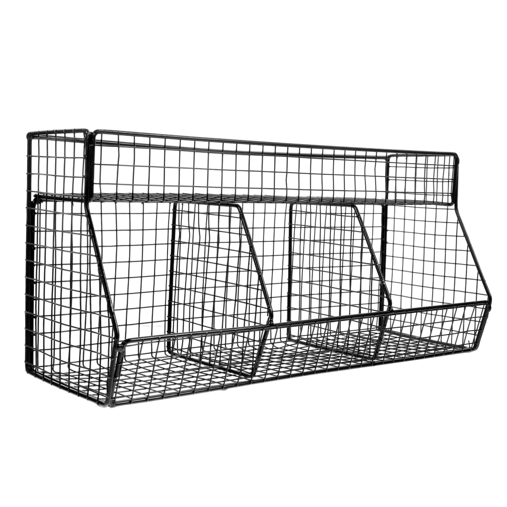 Ciieeo Cesta De Pared Para Cocina Cesta De Almacenamiento De Jengibre Ajo Y Cebolla Organizador Colgante De Alambre Para Frutas Y Verduras De Montaje En Pared 15.35 X 6.81 X 5.11 in
