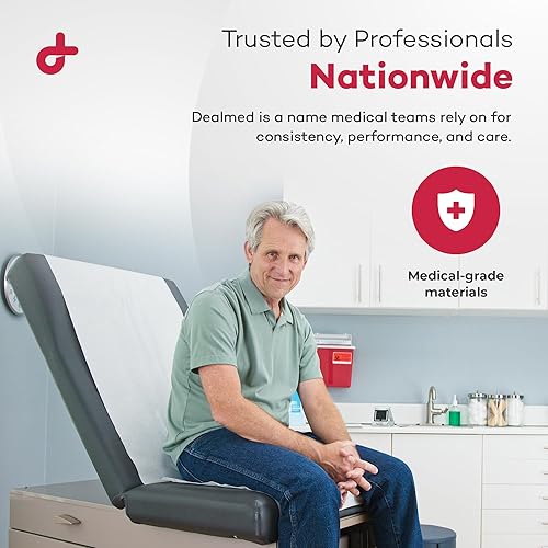 Miniatura 6 de Dealmed Rollo de papel de mesa de examen médico  Fundas desechables para médicos, médicos, cambio de pañales, depilación, quiropráctico, rastreo,