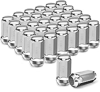 TAGMORE 24pcs M14x1.5 Chrome Lug Nuts for Chevy Silverado Colorado Suburban, GMC Sierra Yukon Canyon, Ford F150 Expedition - One-Piece Bulge Acorn Set