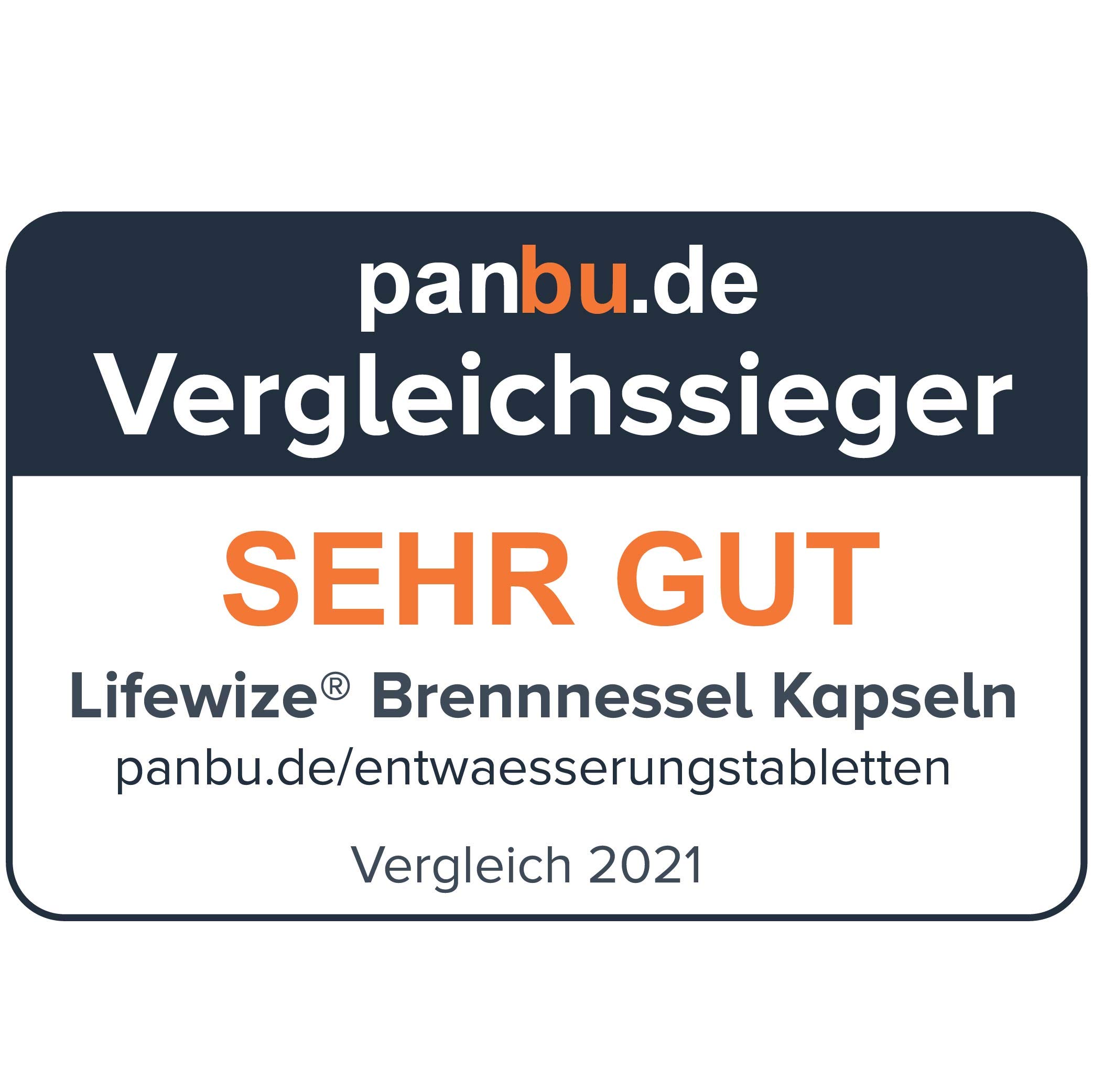 LifeWize® 180 Brennnessel Kapseln - Brennesselkapseln zur Entwässerung - 900mg reiner Brennessel Extrakt 10:1 (Verhältnis) je Tagesdosis - Vegane Alternative für Entwässerungstabletten - Laborgeprüft