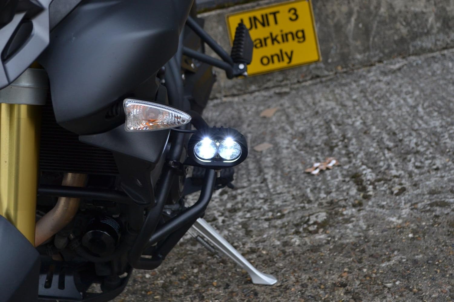 6000K LED Chrome Auxiliary Flood Lights Lamps Kit for Triumph Street Triple