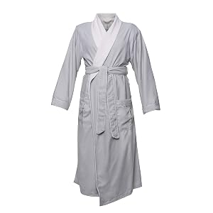 CHADSWORTH HAIG Microfiber Plush Bath Robe with Minx Lining Luxury Spa Hotel Robe for Women Men