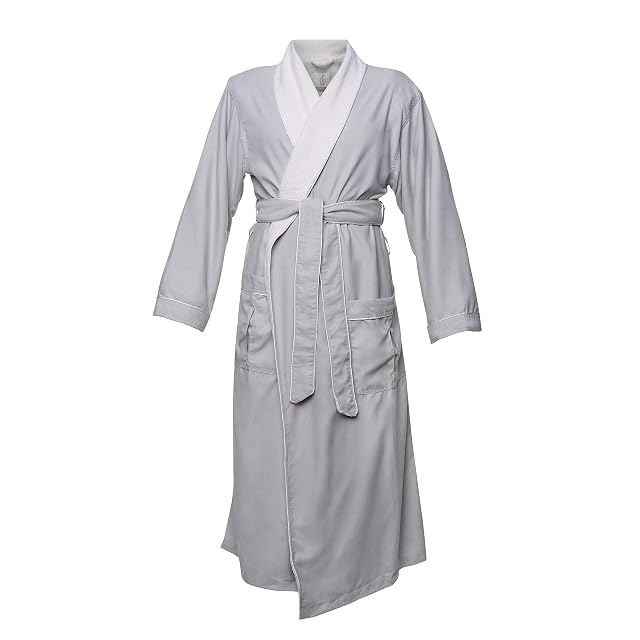 CHADSWORTH HAIG Microfiber Plush Bath Robe with Minx Lining Luxury Spa Hotel Robe for Women Men