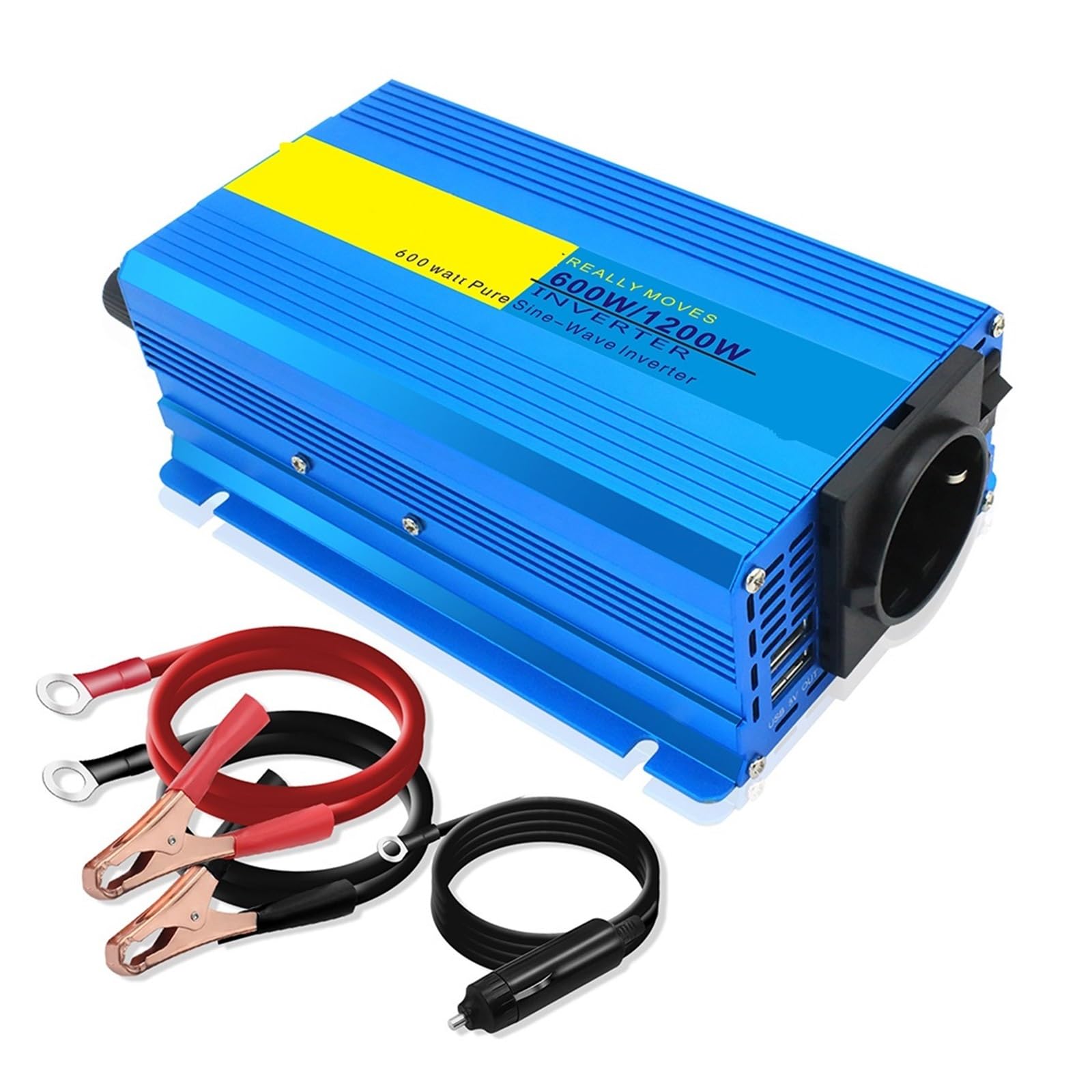 ByNGSDCC 1200W 2000W Pure Sine Wave Power Inverter DC 12V 24V to AC 110V 220V Car for Laptop Fan Solar Converter(1200w Peak)