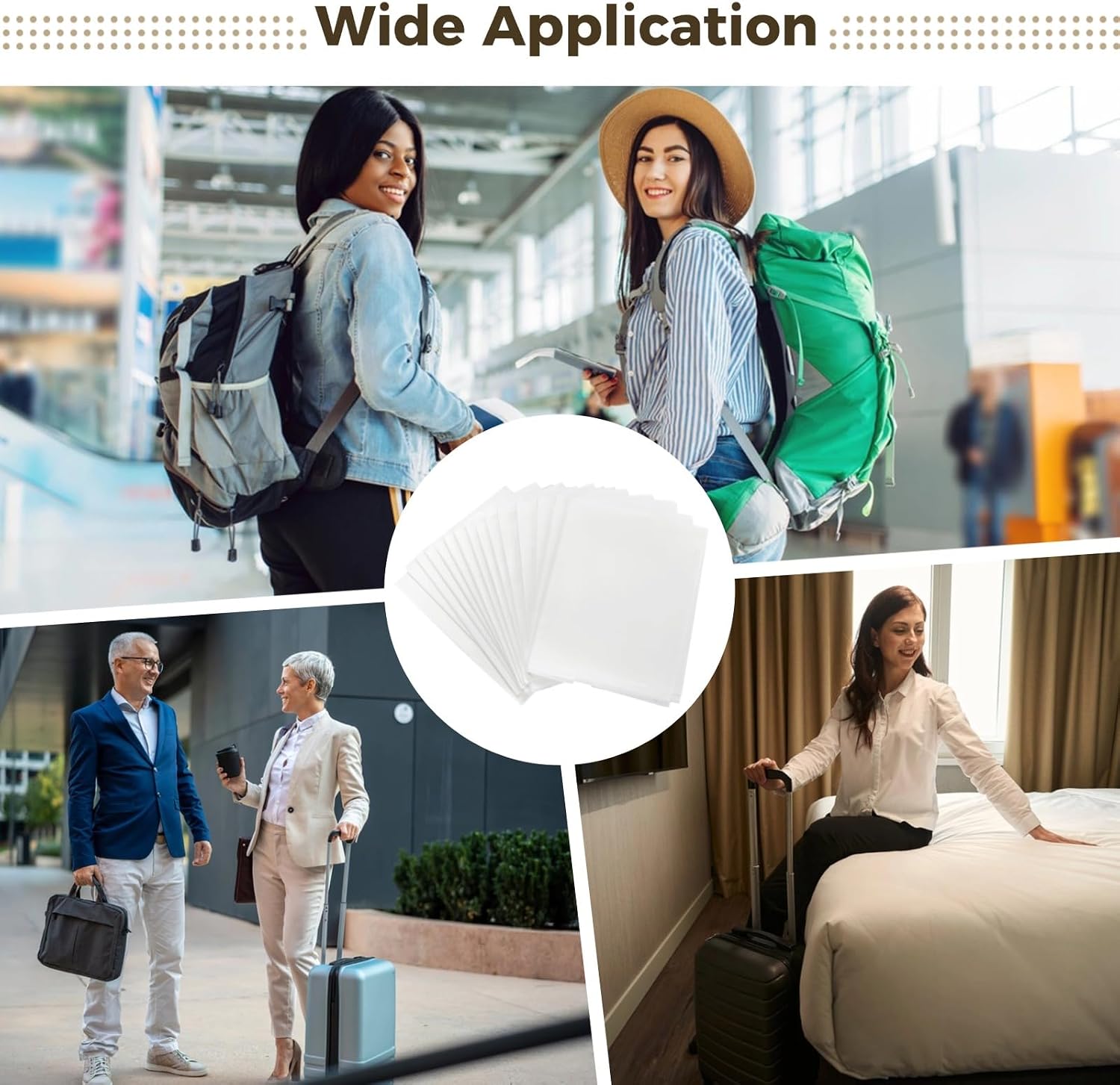 100PCS Disposable Toilet Seat Covers, Flushable Paper Toilet Travel Seat Covers in 10 Individual Packs, Portable Travel Toilet Cover for Public Restrooms Airplane Camping, Men and Women