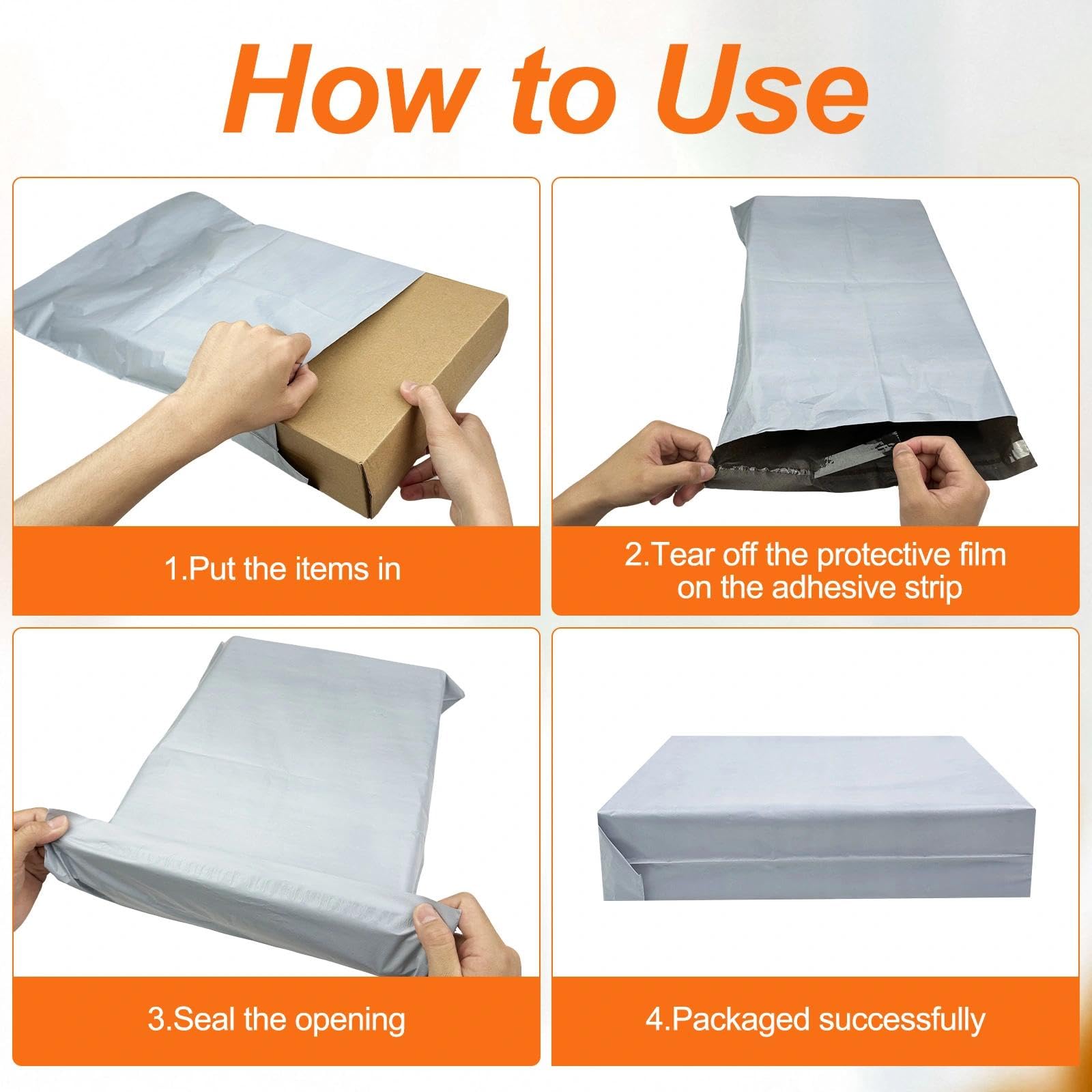 Sacchetti Spedizione Autoadesive Non Trasparenti Buste Postali Plastica Mailing Bags 50 Pezzi