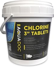 Pool Chlorine Tablets 3 Inch - Paraben Free Swimming Pool Chlorine Tablets - Made in USA - AquaDoc 8lbs