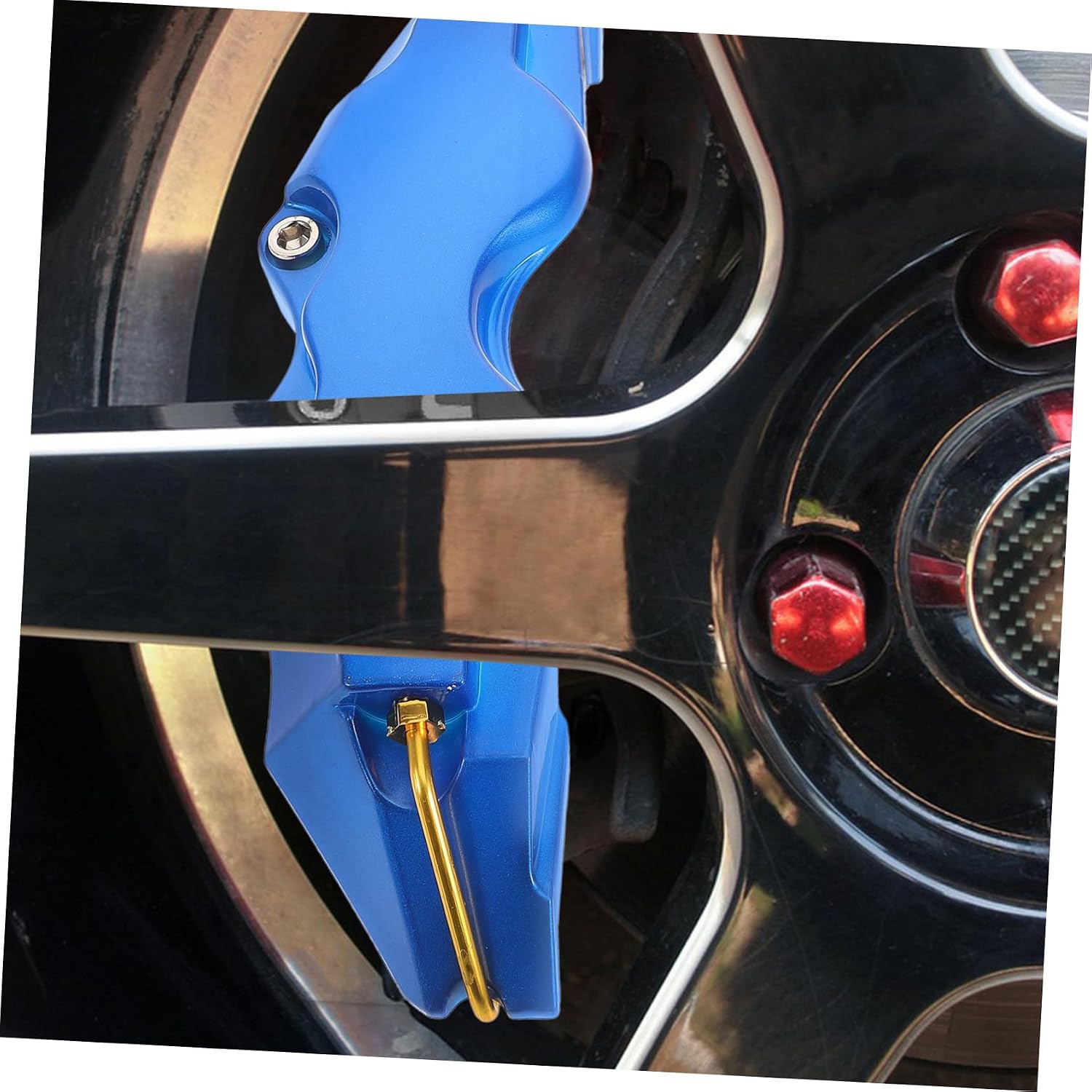 1pair Stylish Brake Caliper Covers Decoration for Disc Brakes Front Caliper for Vehicles Easy Installation for Enhanced Sports Look