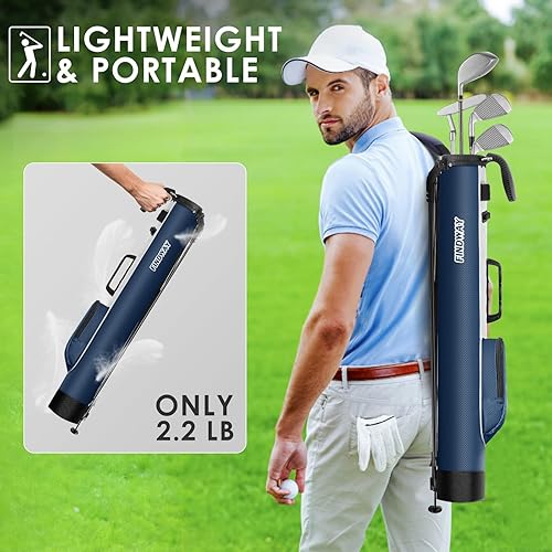 Miniatura 7 de Findway Bolsa de Golf con Soporte, Bolsa de Golf Pequeña para el Campo de Práctica, Par 3 y Campos Ejecutivos, Bolsa de Transporte Ligera para Palos