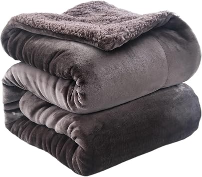 Throw Blanket for Bed, Extra Warm and Heavy Thick Blankets for Winter, Super Soft Plush Blanket,Fuzzy Flannel Throw Blanket for Sofa All SeasonsBlack,180x200cm/71x78in