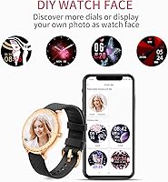 Vista 3 de Relojes inteligentes para mujer (respuestahacer llamadas), reloj inteligente para teléfonos Android compatible con iPhone, rastreador de actividad