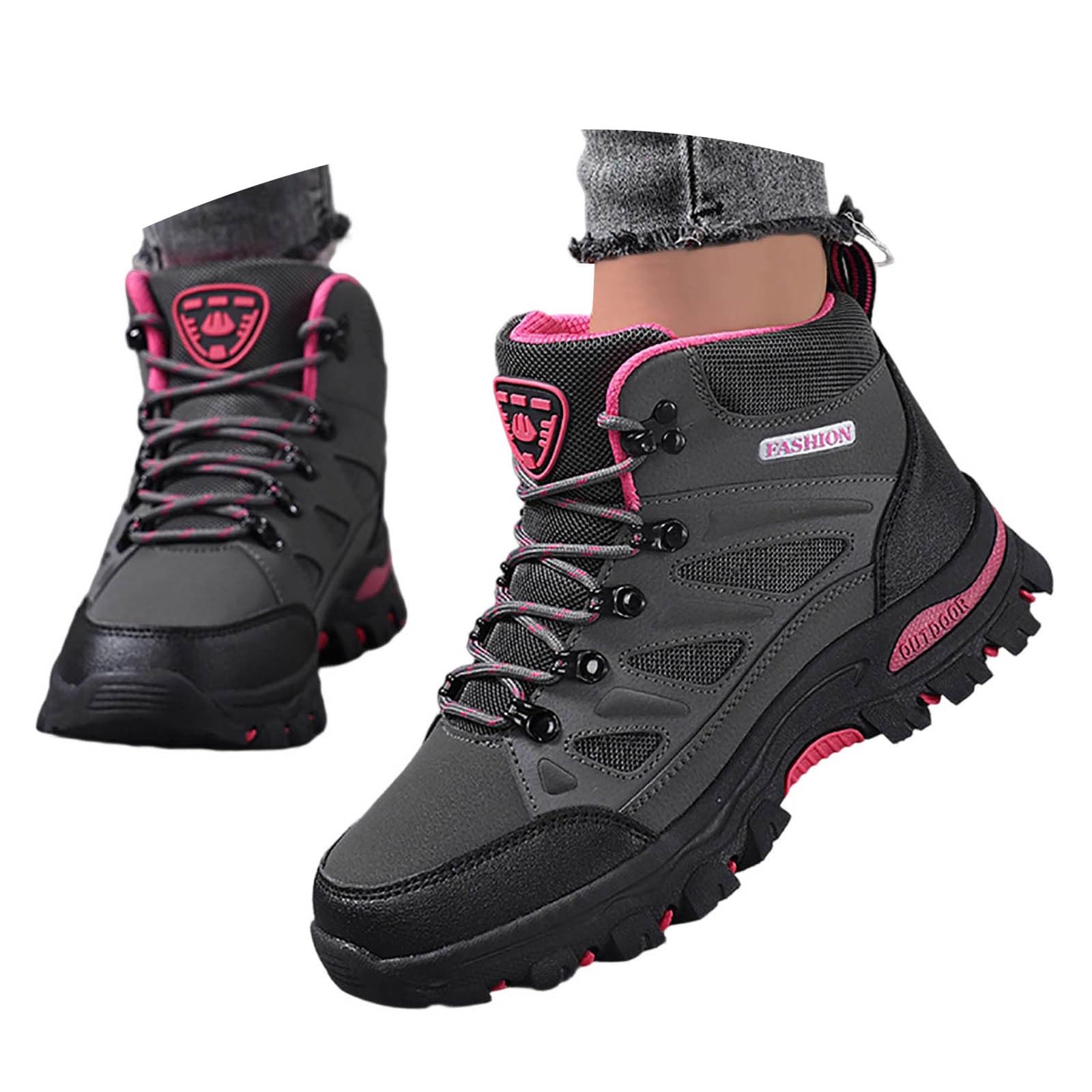 Generisch Botas de senderismo impermeables para mujer, botas de senderismo al aire libre, trekking, camping, trail, botas de senderismo, alta durabilidad, excelentes zapatos de entrenamiento
