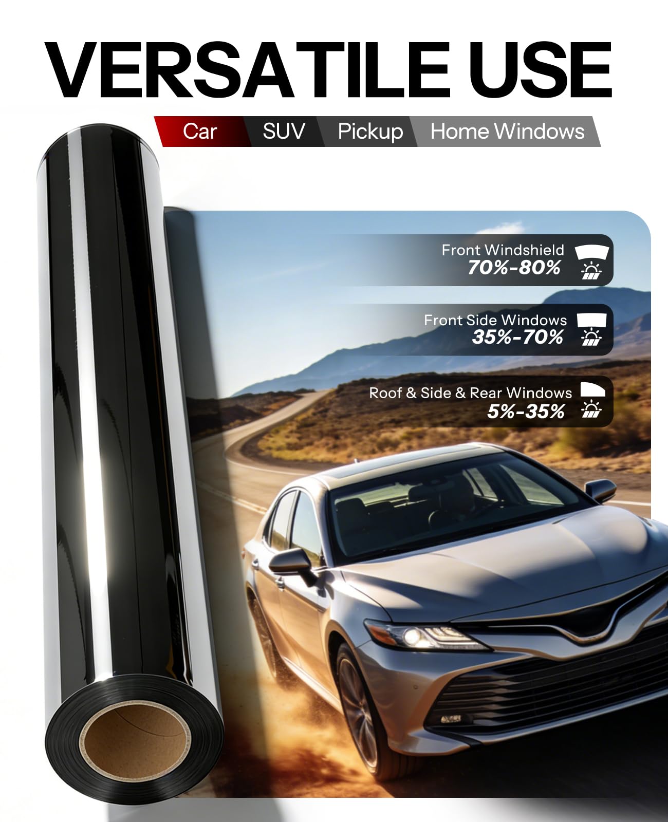 Amazon.com: IAQWE 15% VLT Ceramic Car Window Tint Film 36 in x 100
