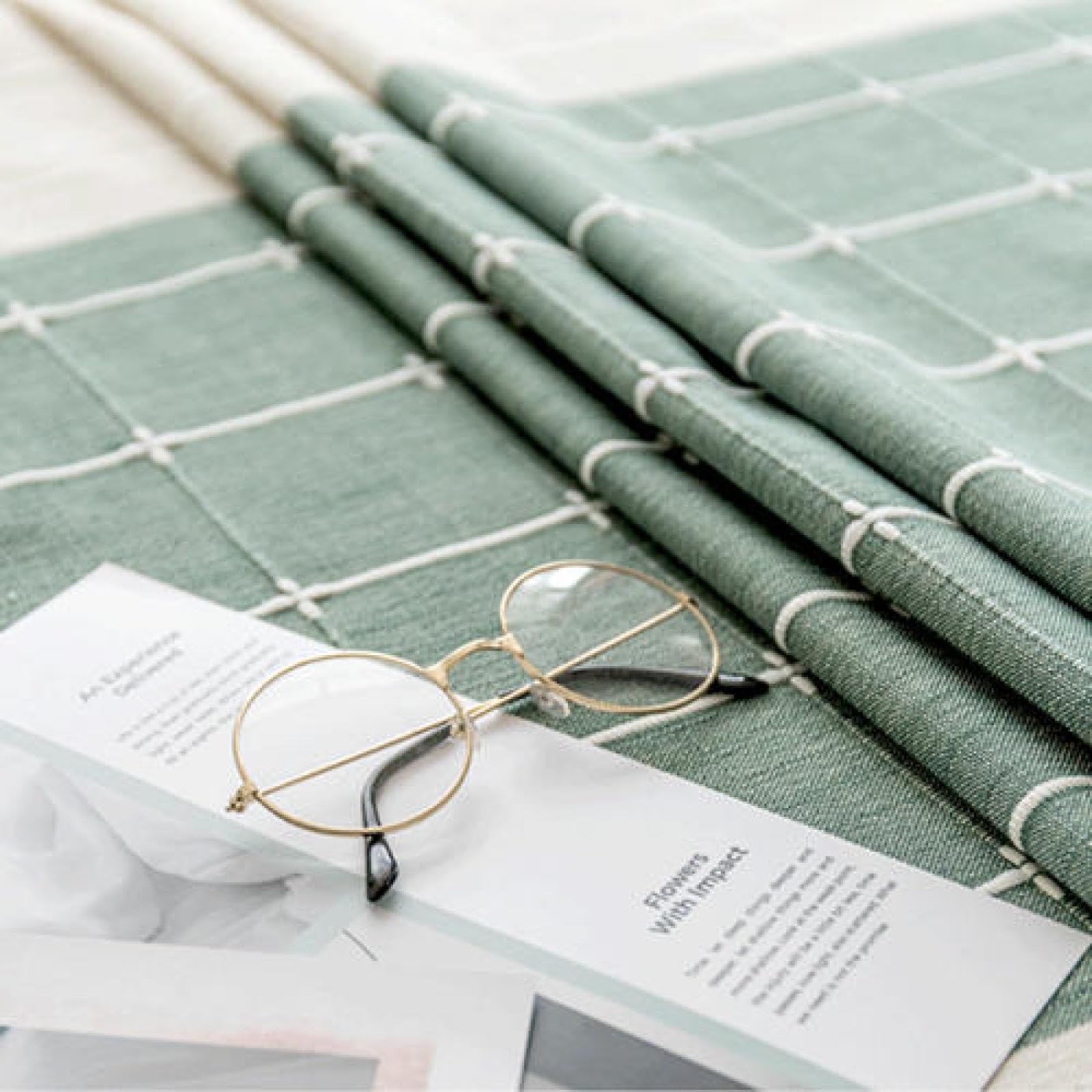 Abwaschbar Tischdecke Wasserabweisend Cotton Wear Resistant Lotuseffekt Leinenoptik Tischtuch mit Pflegeleicht Fleckschutz Blue 120 × 160cm