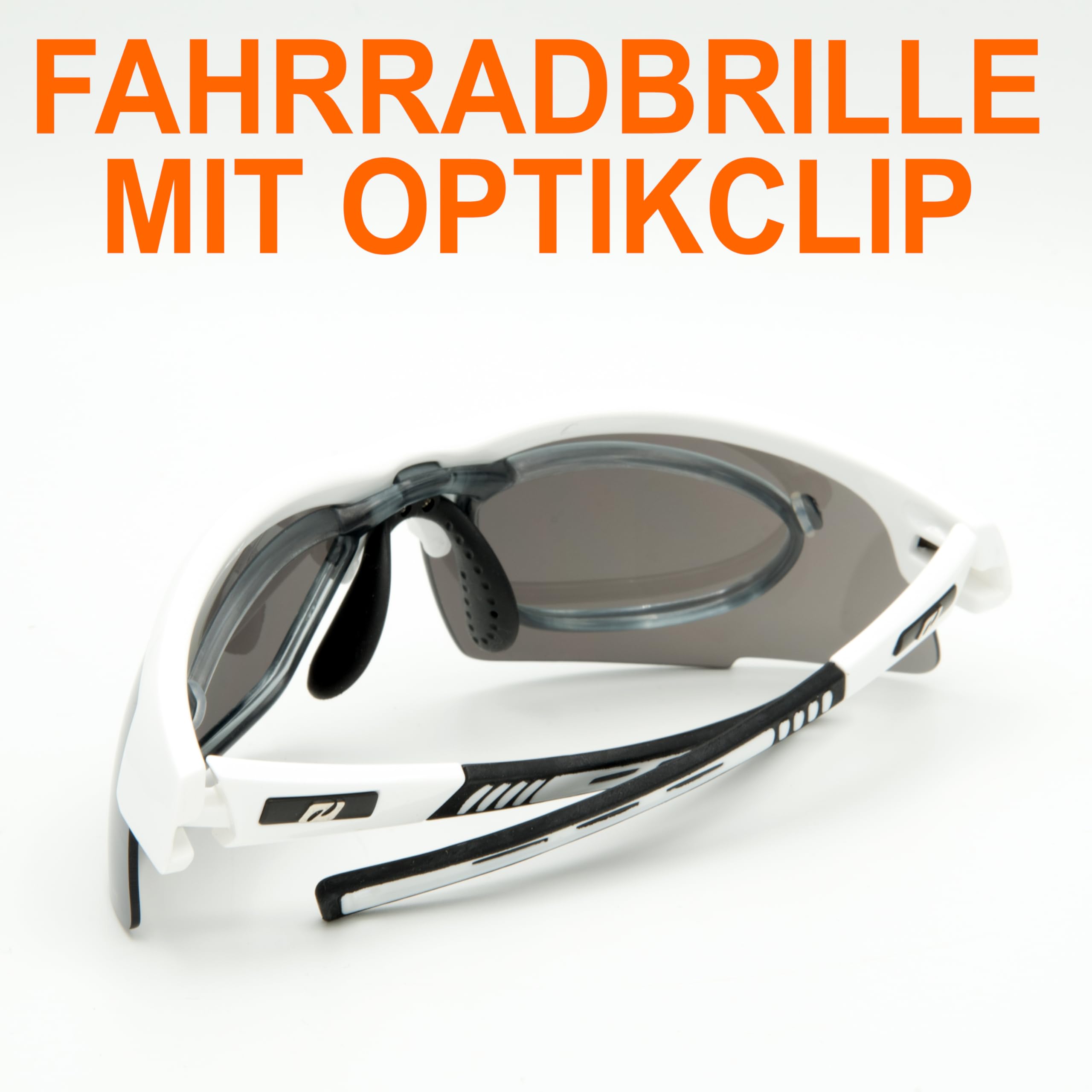 Daisan Okulary rowerowe z klipsem do regulacji ostrości wzroku, sportowe okulary przeciwsłoneczne
