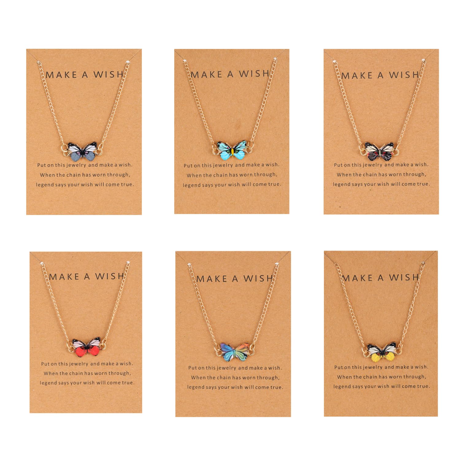 5-6 Pcs Latest Stylish Butterfly Jewellery Necklace Set for Women Pendant Necklace Gifts for Girls