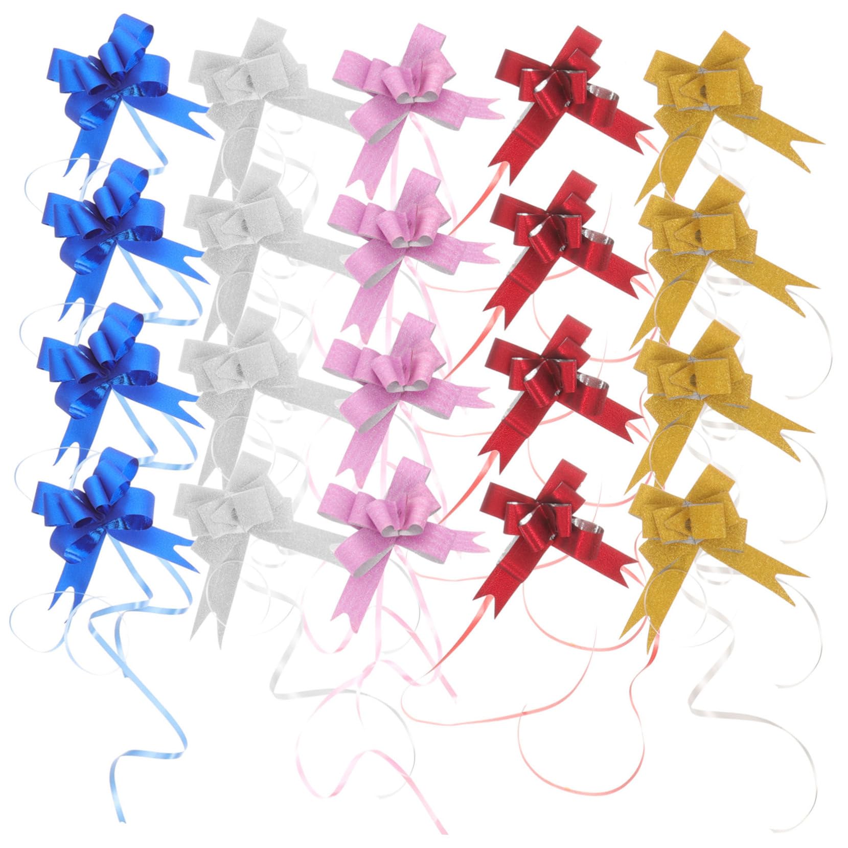 Mobestech 3 Set Di Nastri Annodati Fiocchi Decorativi Fiocchi Di Corda Per Scatole Per Auto Da Matrimonio 100 Pezzi * 3
