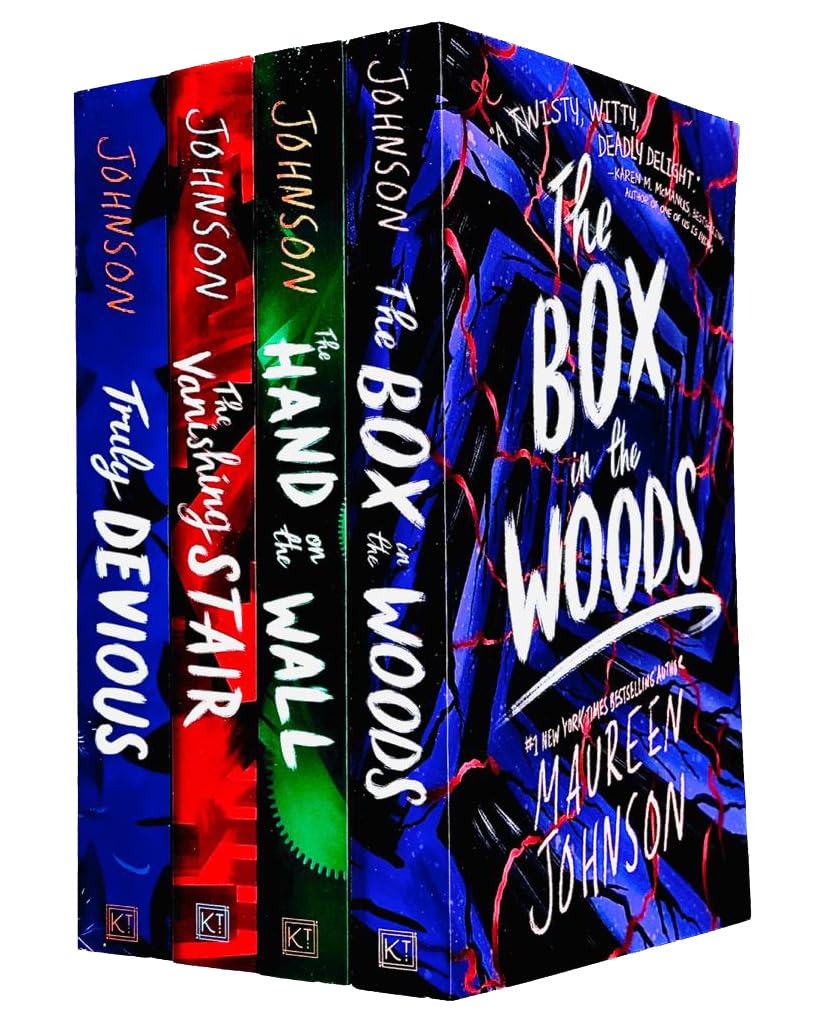 Truly Devious Series 4 Books Collection Set By Maureen Johnson (Truly Devious A Mystery, The Vanishing Stair, The Hand on the Wall, The Box in the Woods)