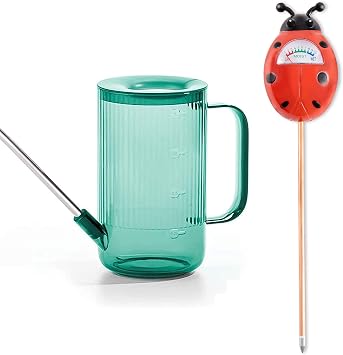 Watering Can for Indoor Plants with Long Spout and Soil Moisture Meter for House Plants