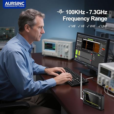 AURSINC Tinysa Ultra+ ZS407 Spectrum with NanoVNA H4 Antenna Analyzer
