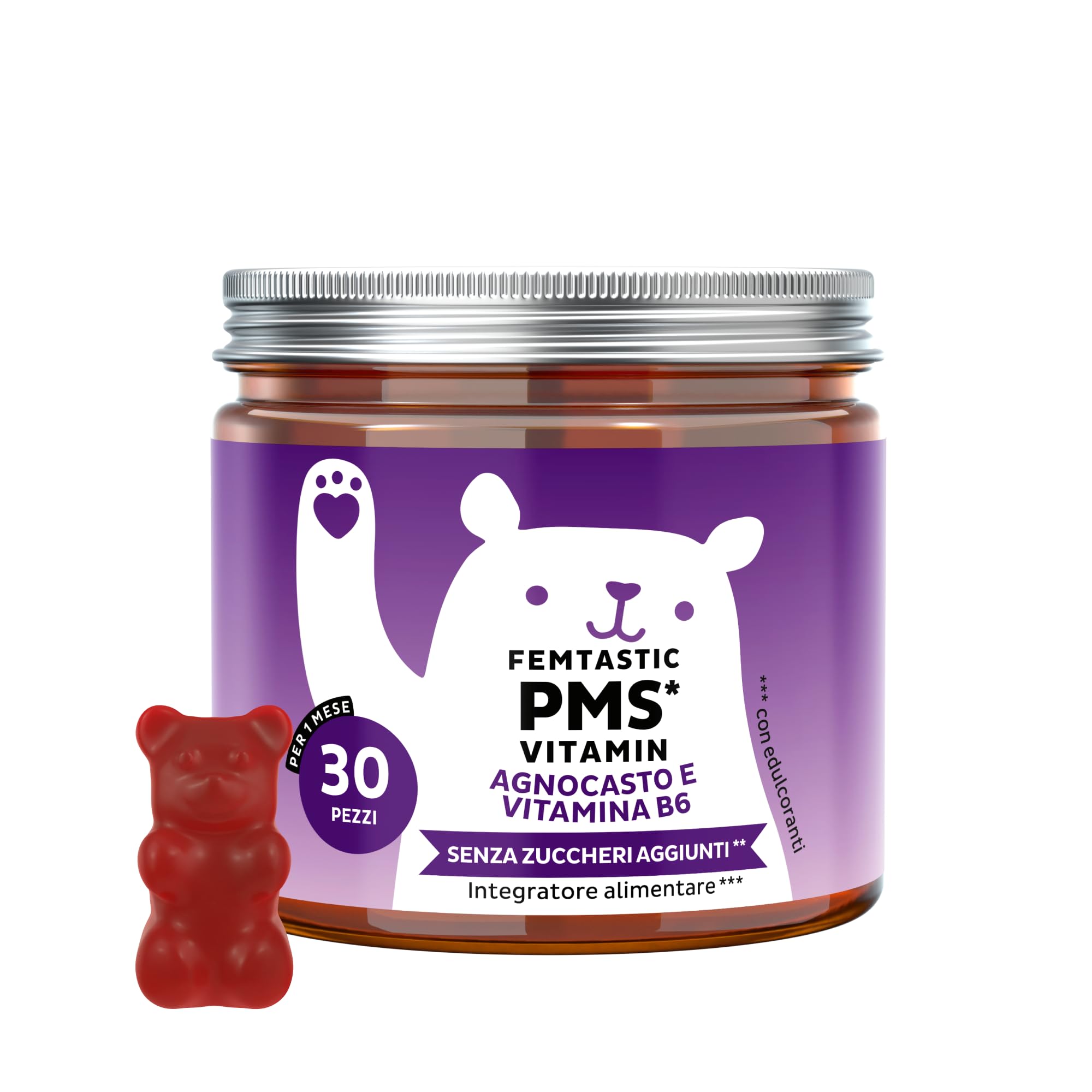 Bears with Benefits - Gommose Agnocasto - Ciclo & PMS - 30 pezzi | Femtastic PMS