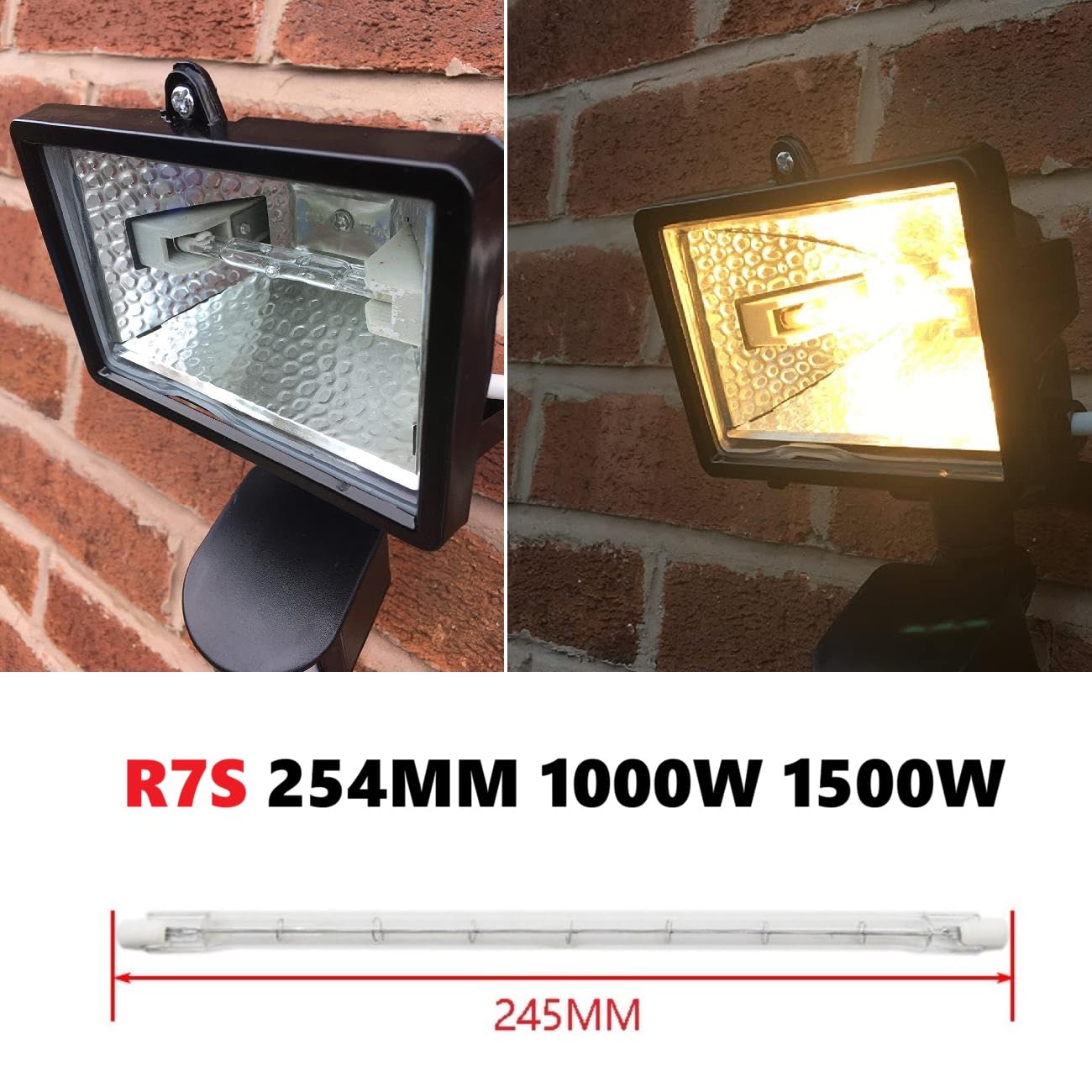 R7S 254mm 230V 2700K warmweiße doppelseidige T3 J-Typ dimmbare Halogenglühbirnen, lineare Flutlichtersatzröhren (20 PC/254mm-1000W)