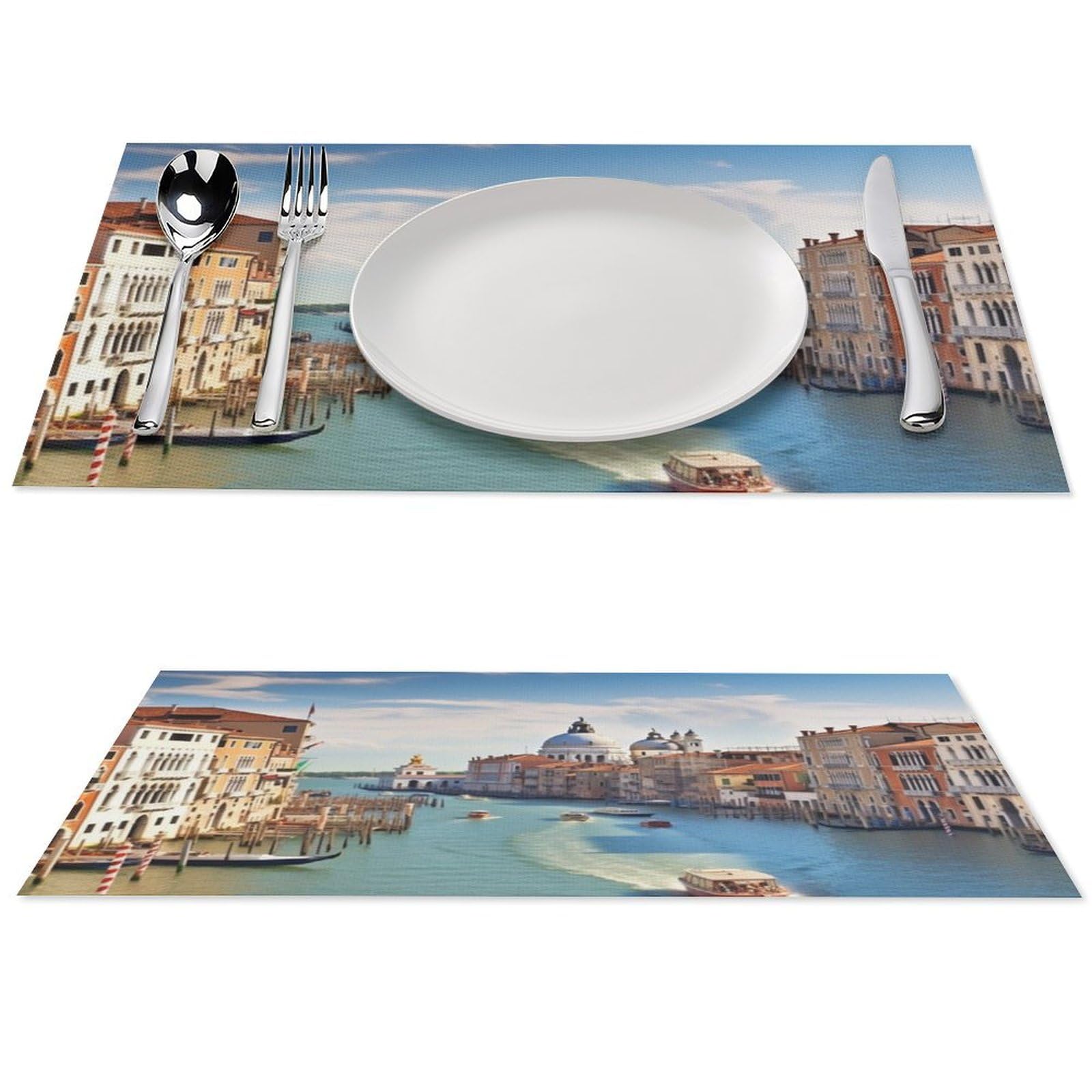 Sets de table PVC antidérapants et imperméables : lot de 6 protections lavables Grand Canal