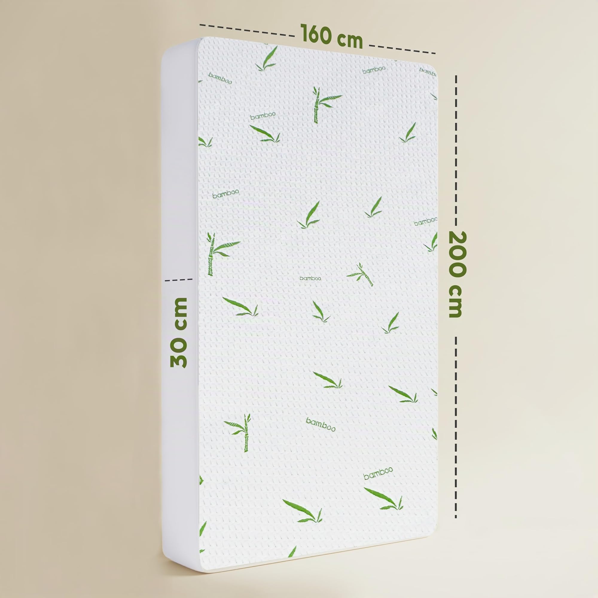 Utopia Bedding Coprimaterasso Matrimoniale Impermeabile 160 x 200 x 30 cm, Certificato OEKO-TEX, Proteggi Materasso, Traspirante, Lavabile, Stile Montato Tutto Intorno Elastico