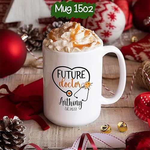 Miniatura 31 de Tazas personalizadas del mejor médico del mundo, tazas de café personalizadas con nombre, tazas de té personalizadas para médico, regalos de Taza