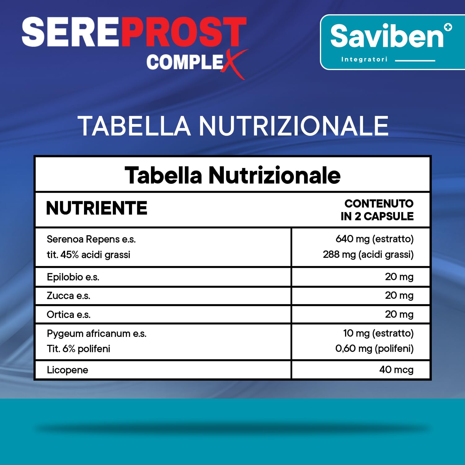 FORMULA COMPLETA - Serenoa Repens, Saw Palmetto, Prostata Integratore | Funzionalità Prostatica, Rinfozante, Preventivo, Rigenerante, con Licopene, Epilobio, Zucca, Ortica e Pygeum Africanum.