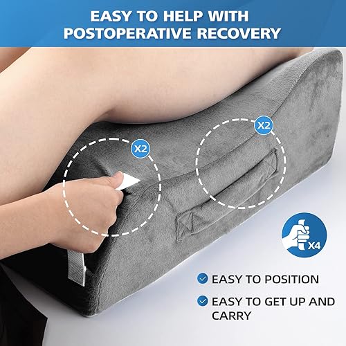 Miniatura 4 de Boiarc Almohadas de elevación de piernas almohadas de piernas para elevación de la circulación sanguínea almohada de elevación para piernas después